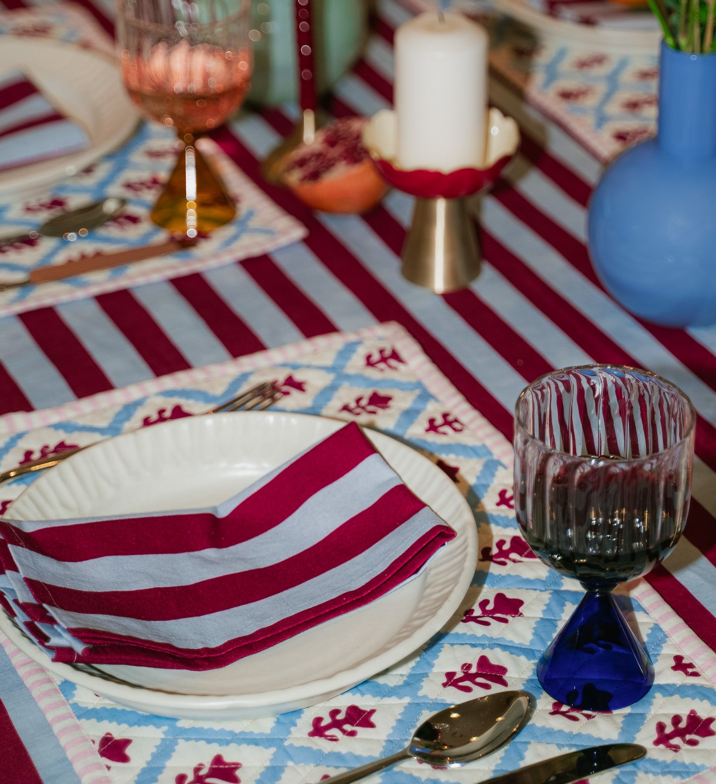 Nonna's Striped Tablecloth