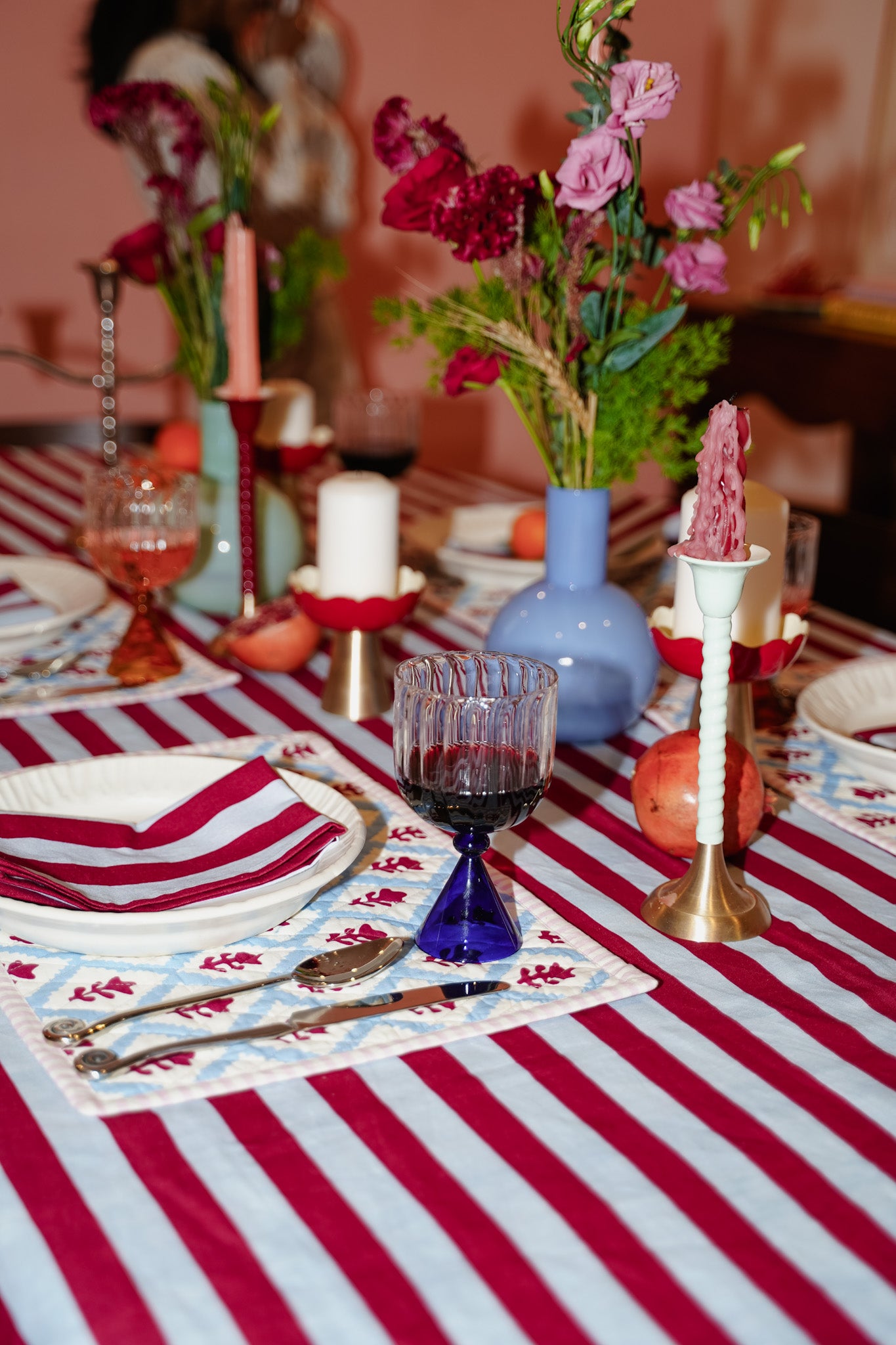 Nonna's Striped Tablecloth